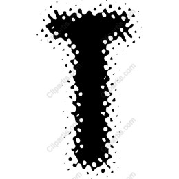 Splatter Letter T
