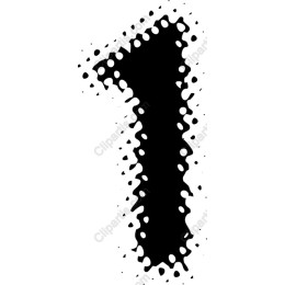 Stylish Black and White Number 1