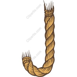 Textured Rope Letter J