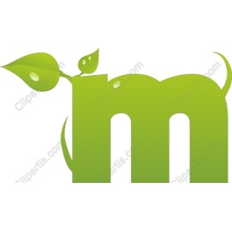 Eco-Friendly m with Leaves