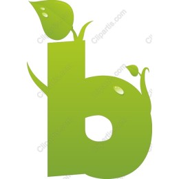 Eco-Friendly Green Letter B