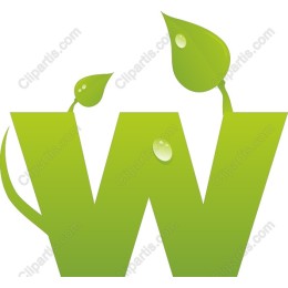 Eco-Friendly W with Leaves