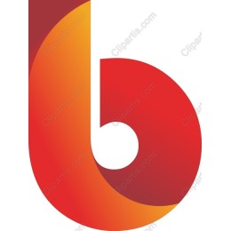 Dynamic Gradient Letter 'B'