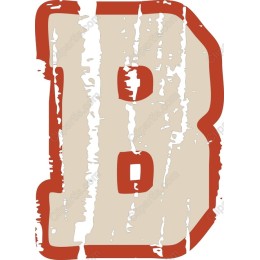 Vintage Distressed Letter B