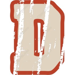 Vintage Style Letter D