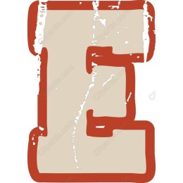 Rustic Letter E