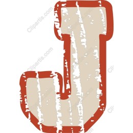 Vintage Distressed Letter J