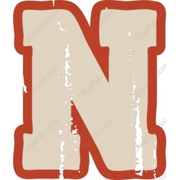 Vintage Letter N