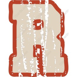Vintage Distressed Number 1
