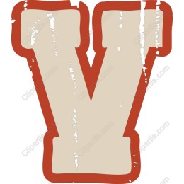 Vintage V Letter