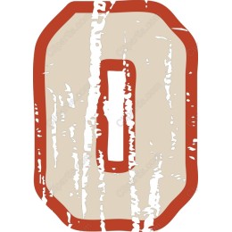 Vintage Distressed Number 0