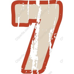 Vintage Distressed Number 7