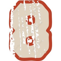 Vintage Distressed Number 8