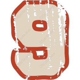 Vintage Style Number 9