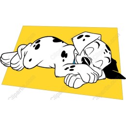 Adorable Sleeping Dalmatian Puppy