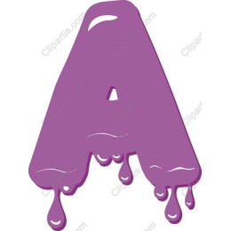 Dripping Purple Letter A