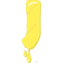 Vibrant Yellow Paint Drip