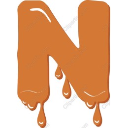 Dripping Letter N