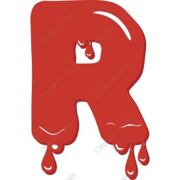 Dripping Red Letter R
