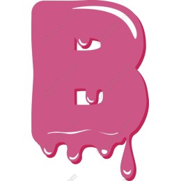 Dripping Pink Letter B