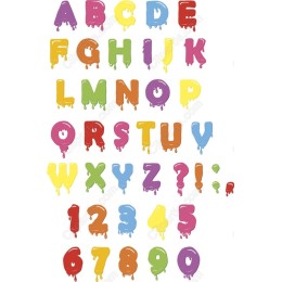 Dripping Letter Clipart Set - Colorful Alphabet & Numbers and Bundle