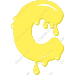 Dripping Yellow Letter C