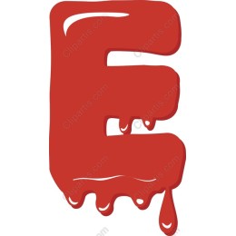 Dripping Red Letter E