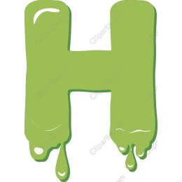 Slimy Green Letter H