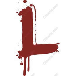Red Splatter Letter L
