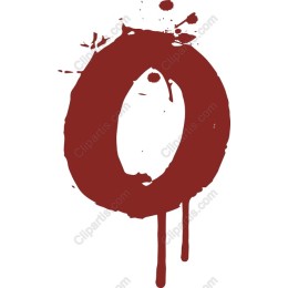 Stylized Letter O with Artistic Splash