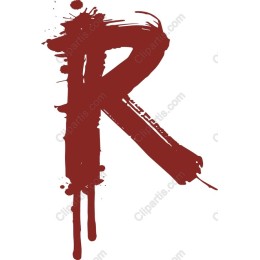 Bold Brush Stroke Letter R