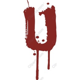 Dripped U Letter