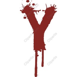 Dripped Letter Y