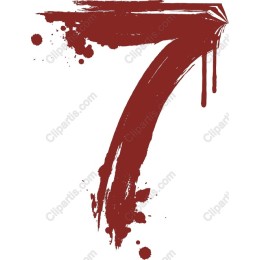 Red Brushstroke Number 7