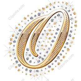 Gold and Diamond Letter O