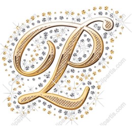 Luxurious Letter P with Gem Accents