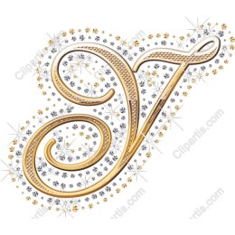 Golden Glittery Letter G