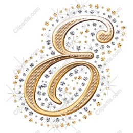 Gold and Diamond Letter E