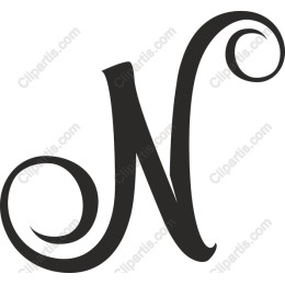 Elegant Stylized Letter N