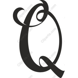 Elegant Letter Q Clipart