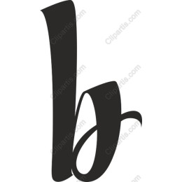 Elegant Letter b Black