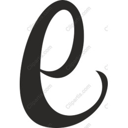 Elegant Cursive Letter e