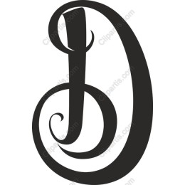 Elegant Swirly Letter 'J'