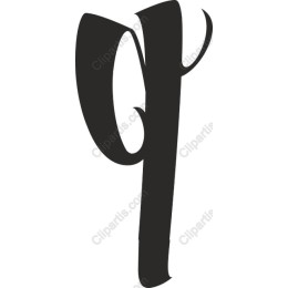 Elegant Artistic Letter q