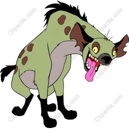 Playful Cartoon Hyena