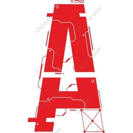 Tech-Inspired Letter A