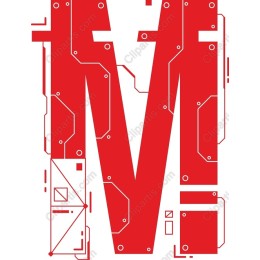 Red Circuitry 'M'