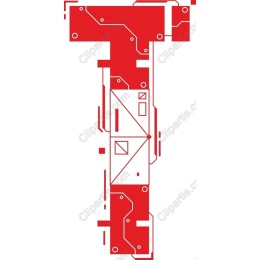 Futuristic Red Circuit