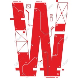 Tech-Inspired Letter W