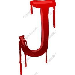 Dripping Red Letter J